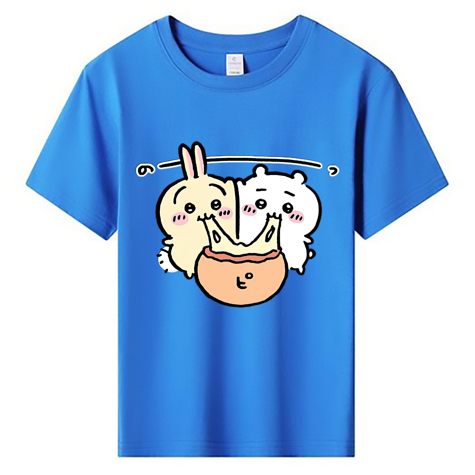 （画像用） ちいかわ うさぎ Chii-kawa usagi 綿100％キッズTシャツ（フロントプリント）